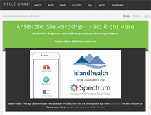 Tablet Screenshot of infectionnet.org